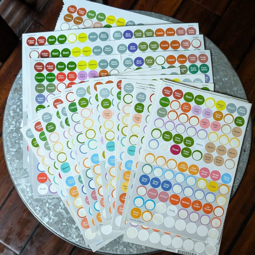 Essential oil stickers
